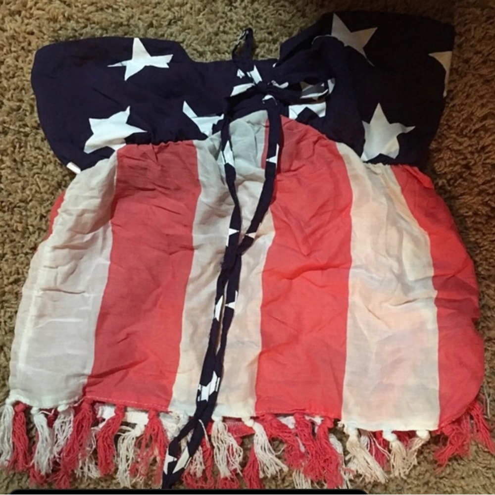 American flag tube top